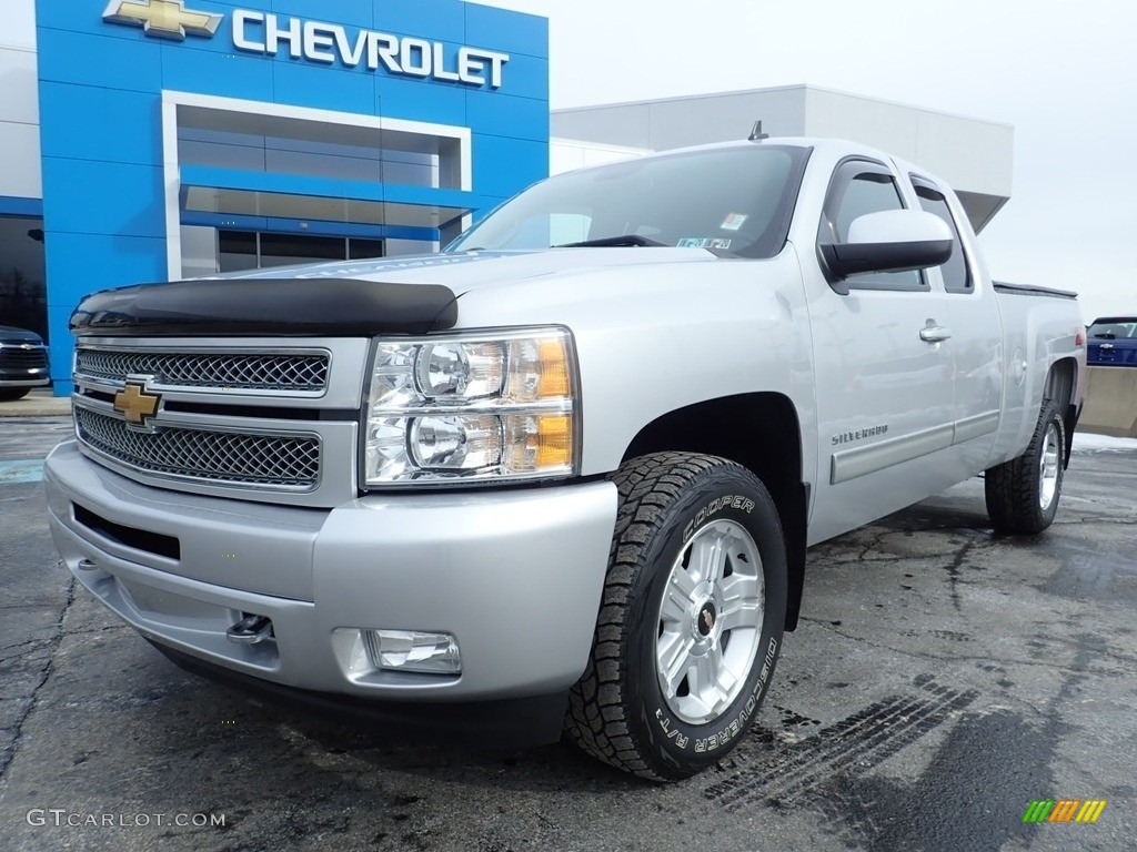 2012 Silverado 1500 LT Extended Cab 4x4 - Silver Ice Metallic / Ebony photo #2