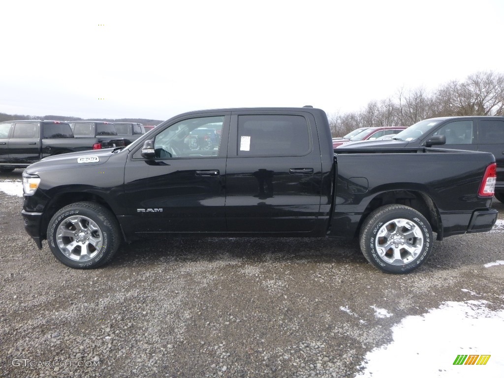 2019 1500 Big Horn Crew Cab 4x4 - Diamond Black Crystal Pearl / Black photo #2