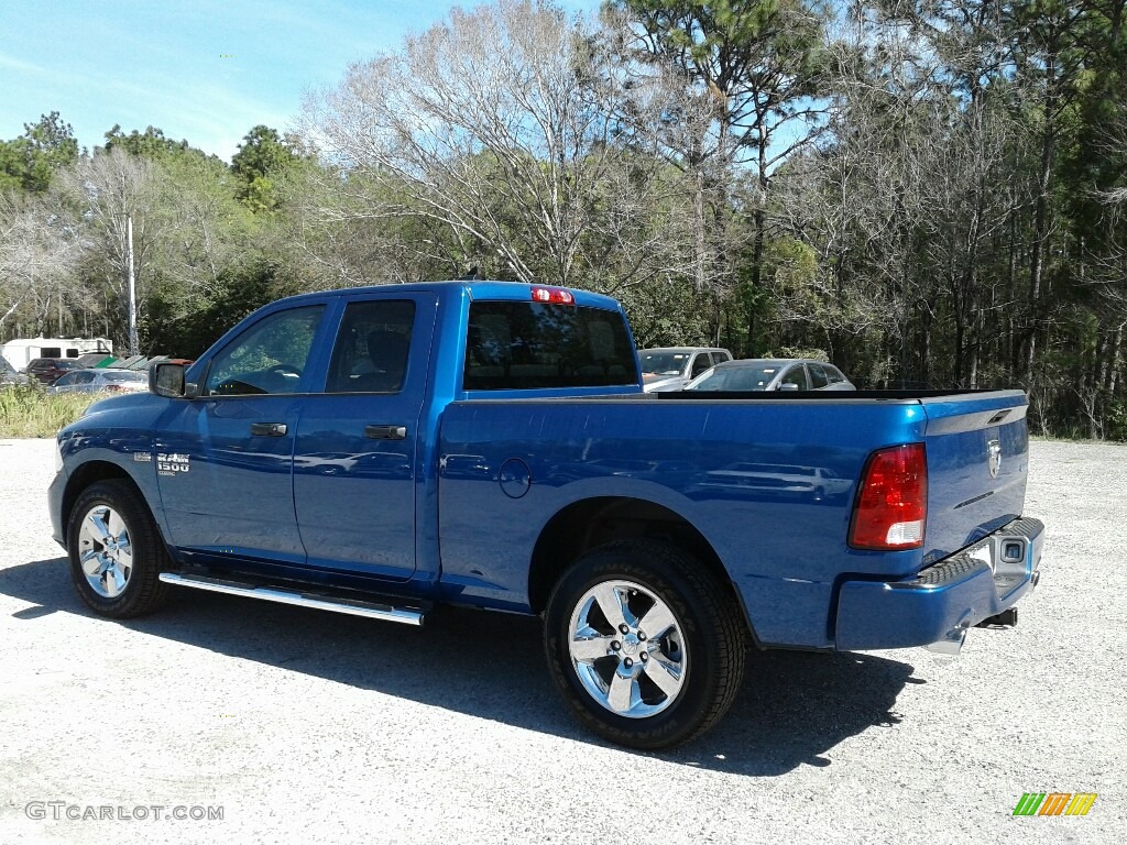 2019 1500 Classic Express Quad Cab 4x4 - Blue Streak Pearl / Black/Diesel Gray photo #3