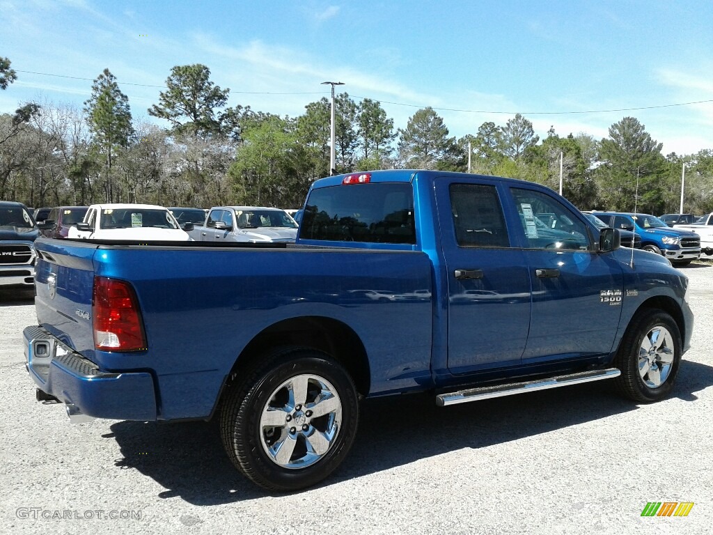 2019 1500 Classic Express Quad Cab 4x4 - Blue Streak Pearl / Black/Diesel Gray photo #5
