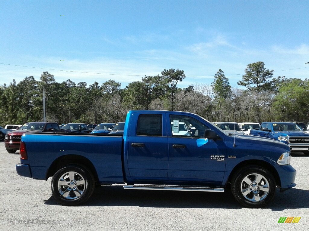 2019 1500 Classic Express Quad Cab 4x4 - Blue Streak Pearl / Black/Diesel Gray photo #6