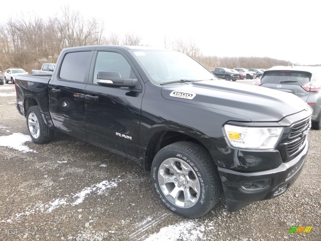 2019 1500 Big Horn Crew Cab 4x4 - Diamond Black Crystal Pearl / Black photo #7