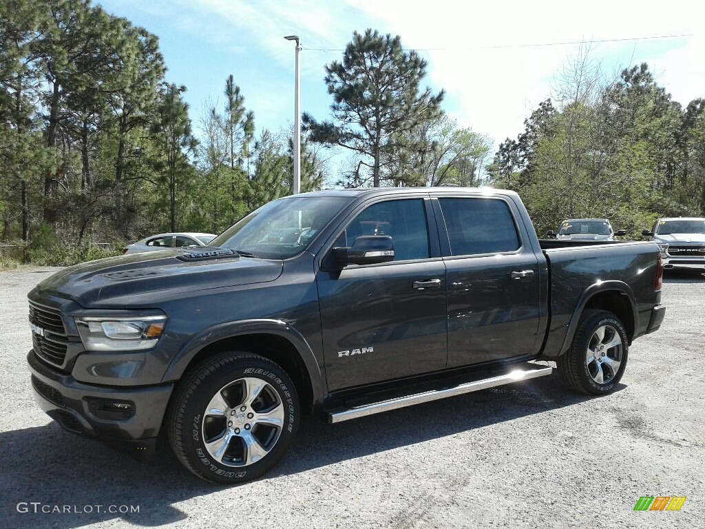 2019 1500 Laramie Crew Cab 4x4 - Granite Crystal Metallic / Black photo #1