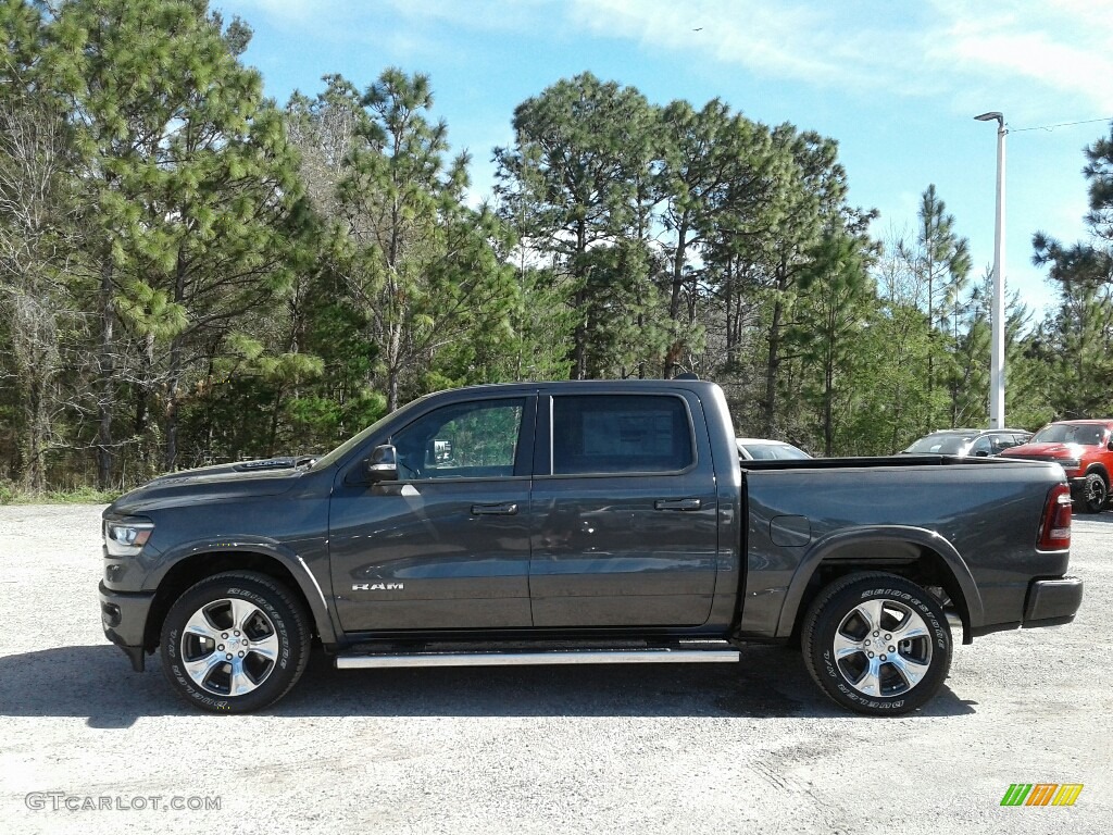 2019 1500 Laramie Crew Cab 4x4 - Granite Crystal Metallic / Black photo #2