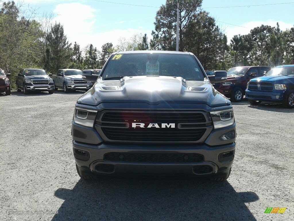 2019 1500 Laramie Crew Cab 4x4 - Granite Crystal Metallic / Black photo #8