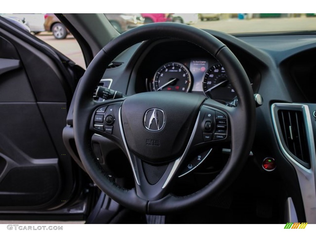 2019 Acura TLX Sedan Ebony Steering Wheel Photo #131919264
