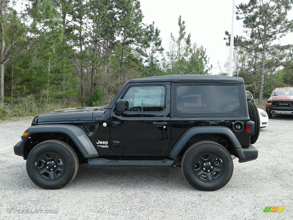 Black 2019 Jeep Wrangler Sport 4x4 Exterior Photo #131919807