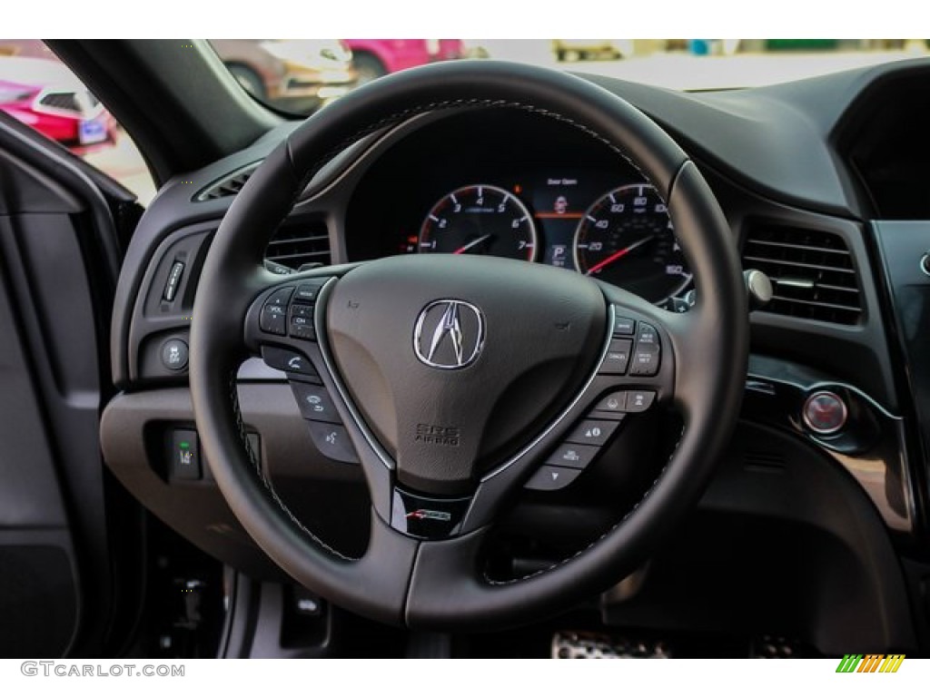 2019 Acura ILX A-Spec Ebony Steering Wheel Photo #131919819