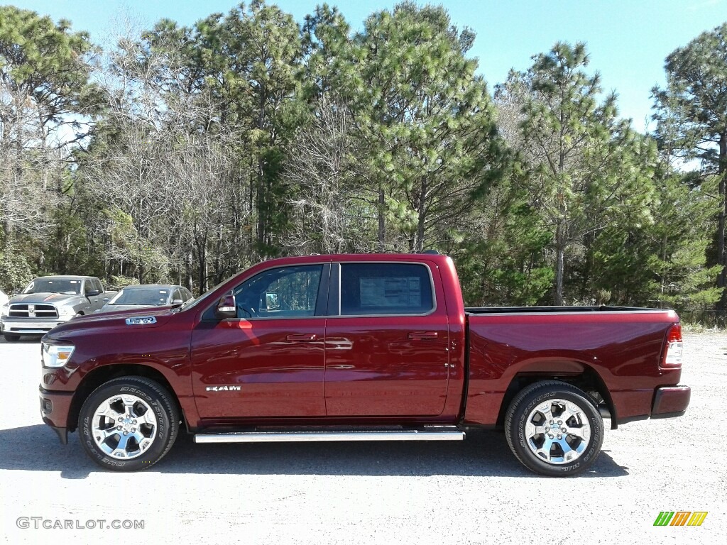 2019 1500 Big Horn Crew Cab - Delmonico Red Pearl / Black/Diesel Gray photo #2