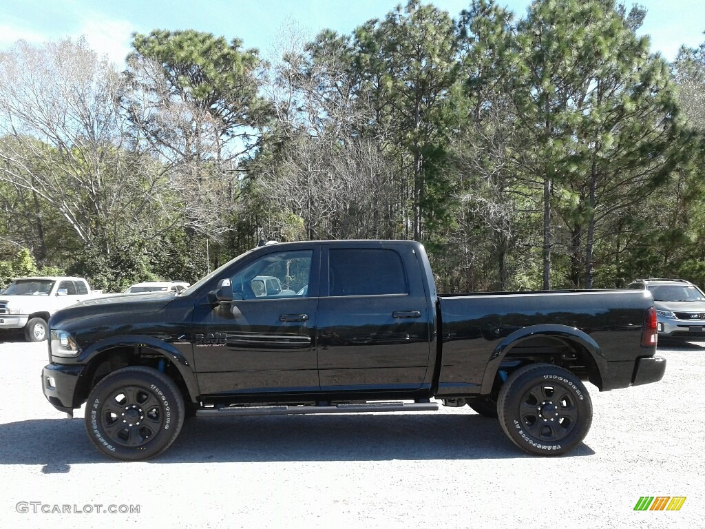 2018 2500 Laramie Crew Cab 4x4 - Brilliant Black Crystal Pearl / Black photo #2