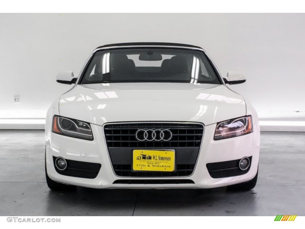 2010 A5 2.0T Cabriolet - Ibis White / Black photo #2
