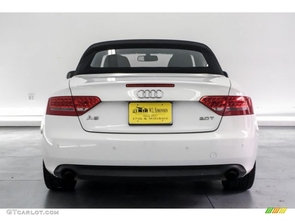 2010 A5 2.0T Cabriolet - Ibis White / Black photo #3