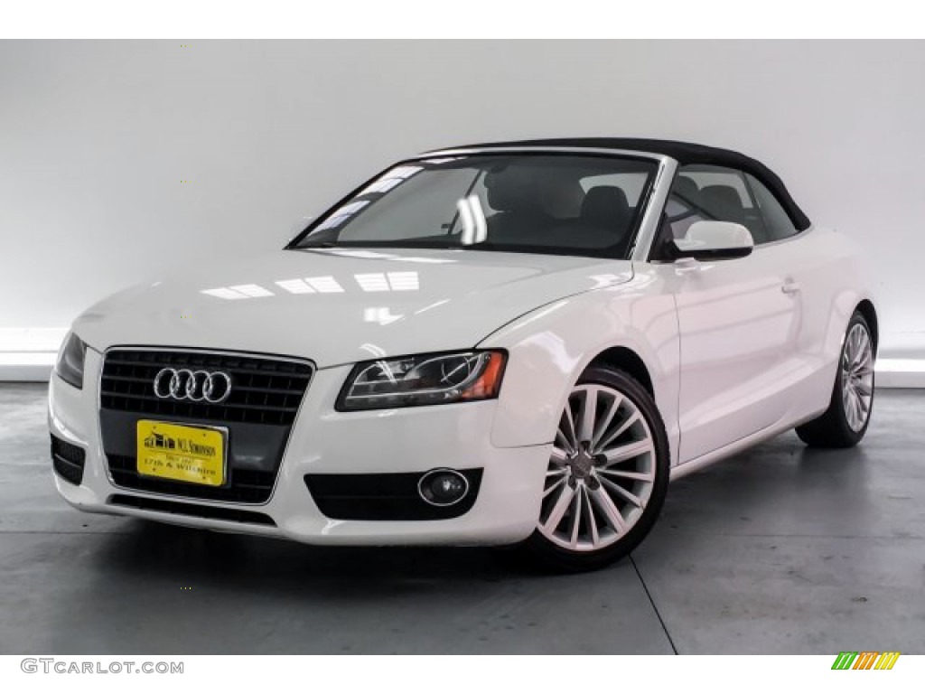 2010 A5 2.0T Cabriolet - Ibis White / Black photo #12