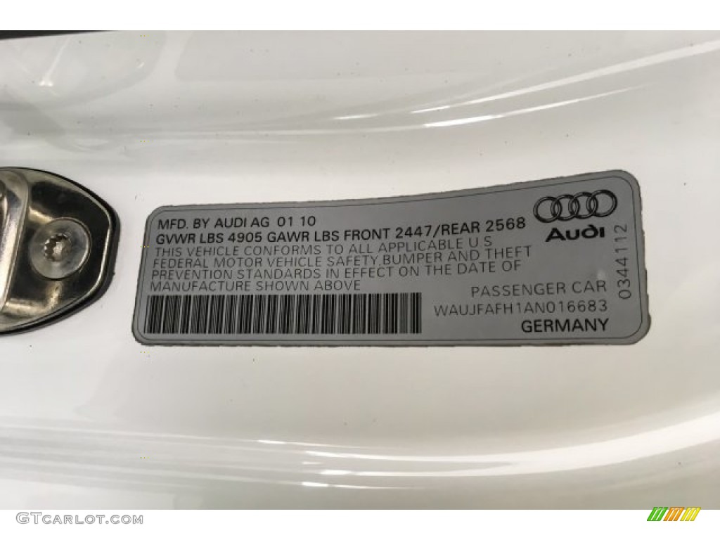 2010 A5 2.0T Cabriolet - Ibis White / Black photo #25