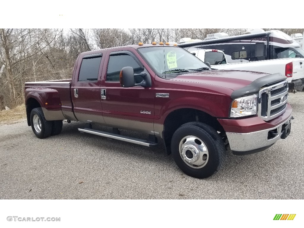 2005 F350 Super Duty Lariat Crew Cab 4x4 Dually - Dark Copper Metallic / Tan photo #1
