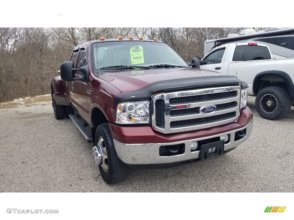 2005 F350 Super Duty Lariat Crew Cab 4x4 Dually - Dark Copper Metallic / Tan photo #3