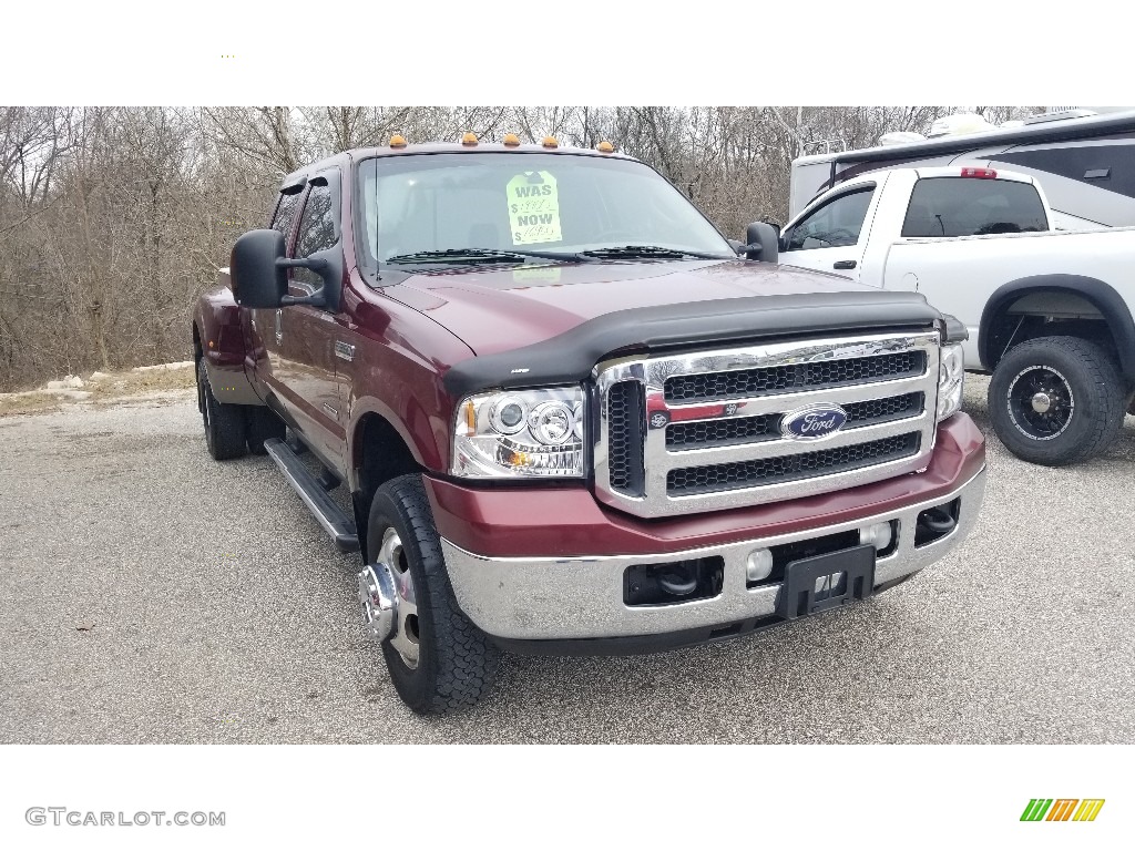 2005 F350 Super Duty Lariat Crew Cab 4x4 Dually - Dark Copper Metallic / Tan photo #4