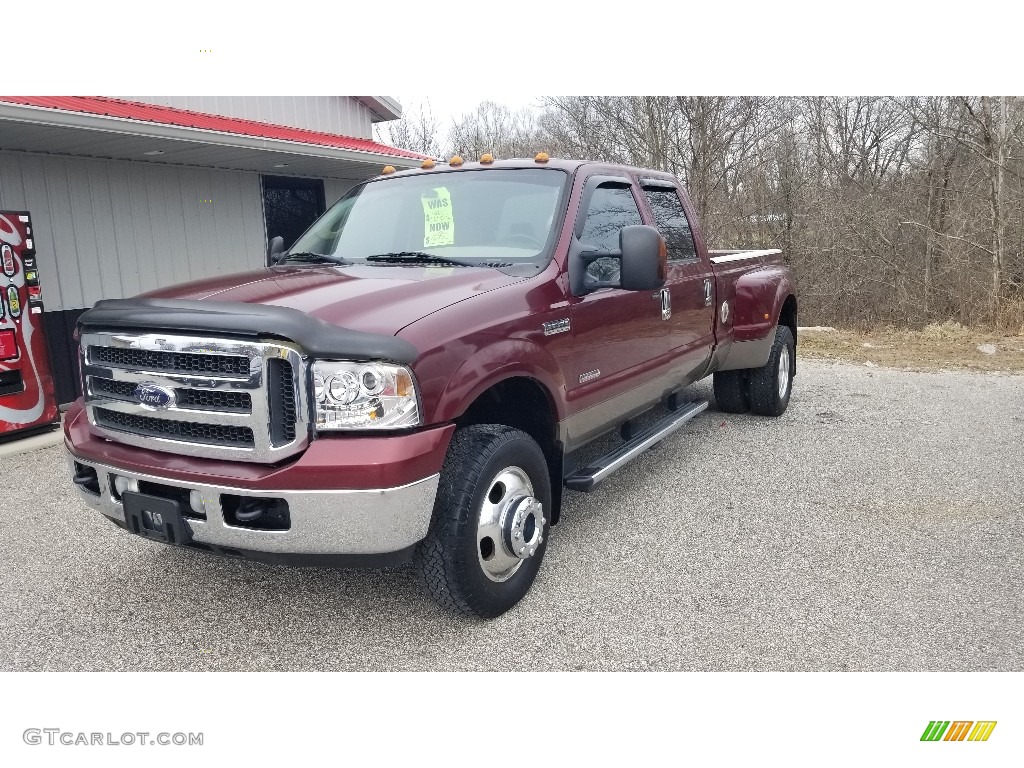 2005 F350 Super Duty Lariat Crew Cab 4x4 Dually - Dark Copper Metallic / Tan photo #5