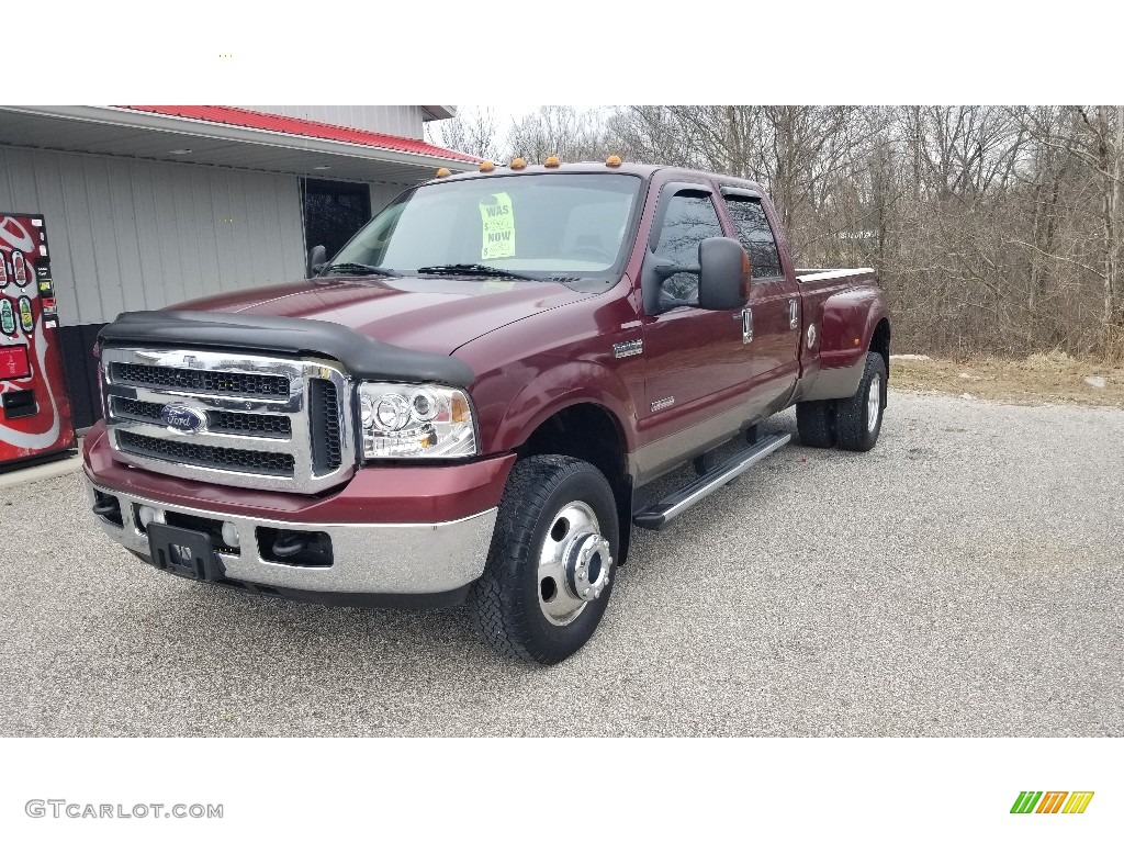 2005 F350 Super Duty Lariat Crew Cab 4x4 Dually - Dark Copper Metallic / Tan photo #6
