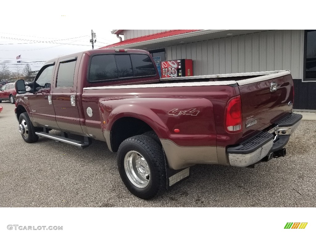 2005 F350 Super Duty Lariat Crew Cab 4x4 Dually - Dark Copper Metallic / Tan photo #7