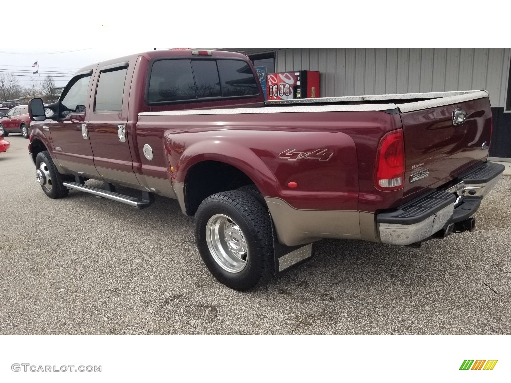 2005 F350 Super Duty Lariat Crew Cab 4x4 Dually - Dark Copper Metallic / Tan photo #8