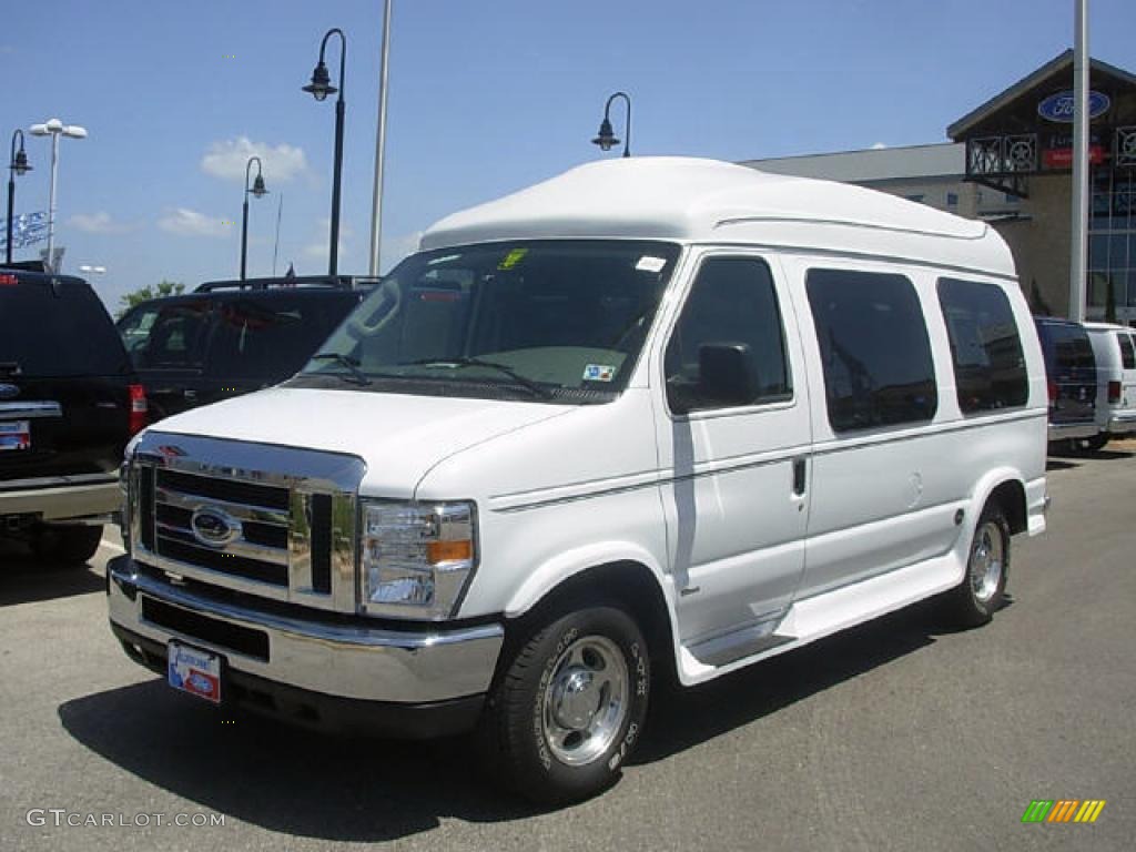 2008 E Series Van E150 Passenger Conversion - Oxford White / Medium Flint photo #1