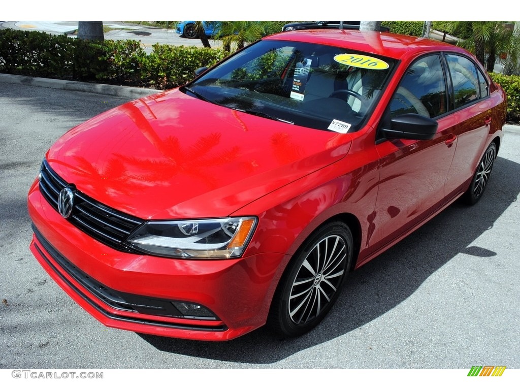 2016 Jetta Sport - Tornado Red / Black/Ceramique photo #4