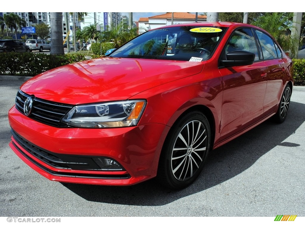 2016 Jetta Sport - Tornado Red / Black/Ceramique photo #5