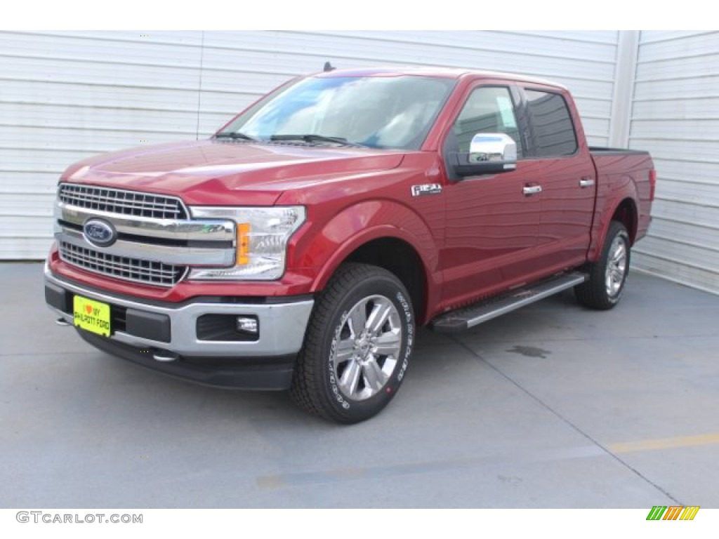 2019 F150 Lariat Sport SuperCrew 4x4 - Ruby Red / Earth Gray photo #4
