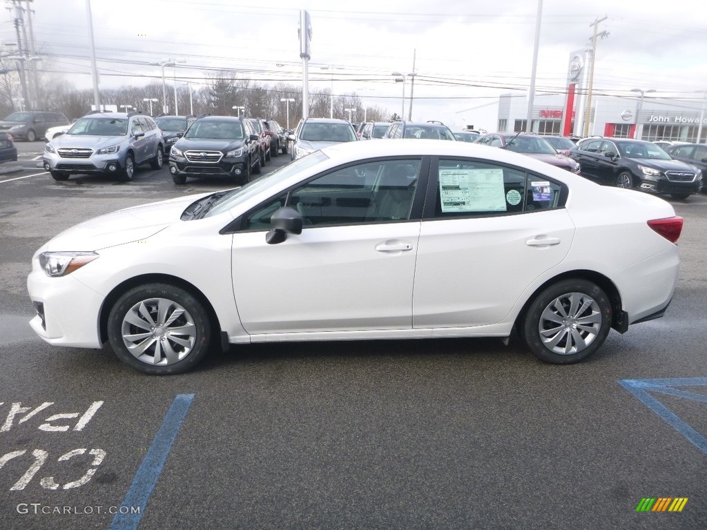 2019 Impreza 2.0i 4-Door - Crystal White Pearl / Black photo #7