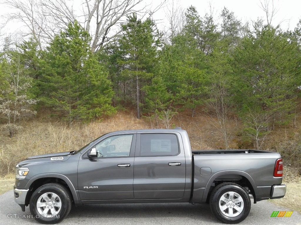 2019 1500 Laramie Crew Cab 4x4 - Granite Crystal Metallic / Black photo #1