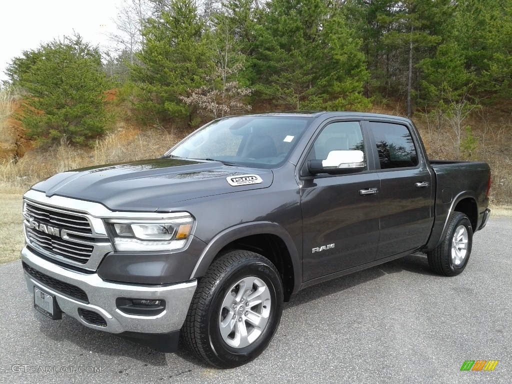 2019 1500 Laramie Crew Cab 4x4 - Granite Crystal Metallic / Black photo #2