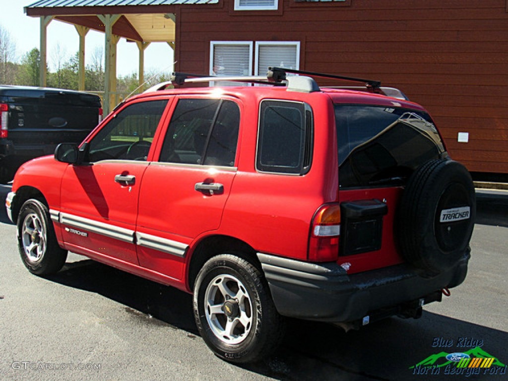 2000 Tracker 4WD Hard Top - Wildfire Red / Medium Gray photo #3