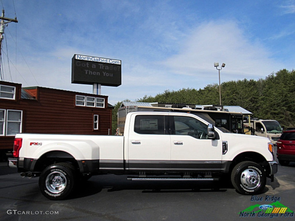 2019 F350 Super Duty Lariat Crew Cab 4x4 - White Platinum / Black photo #6