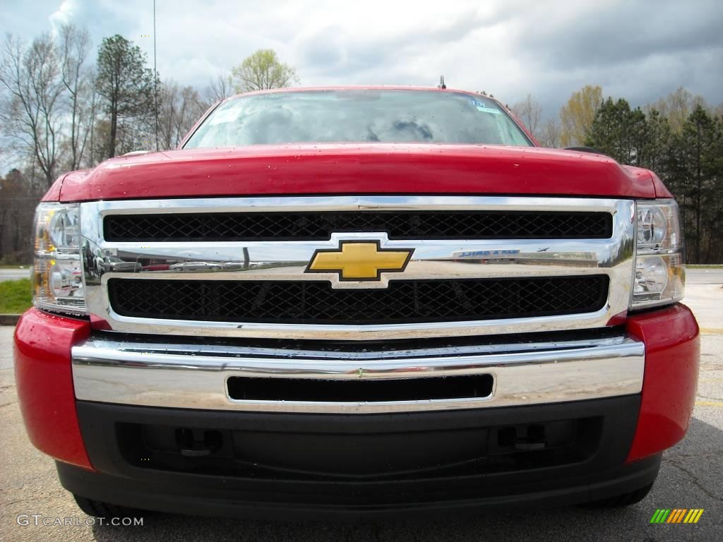 2009 Silverado 1500 LS Extended Cab 4x4 - Victory Red / Dark Titanium photo #3