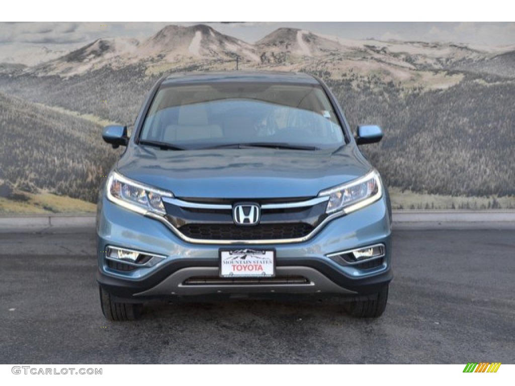 2016 CR-V EX AWD - Obsidian Blue Pearl / Beige photo #4