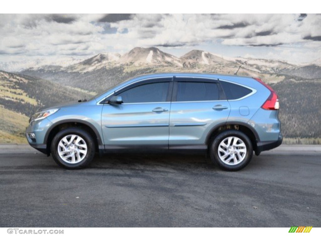 2016 CR-V EX AWD - Obsidian Blue Pearl / Beige photo #6