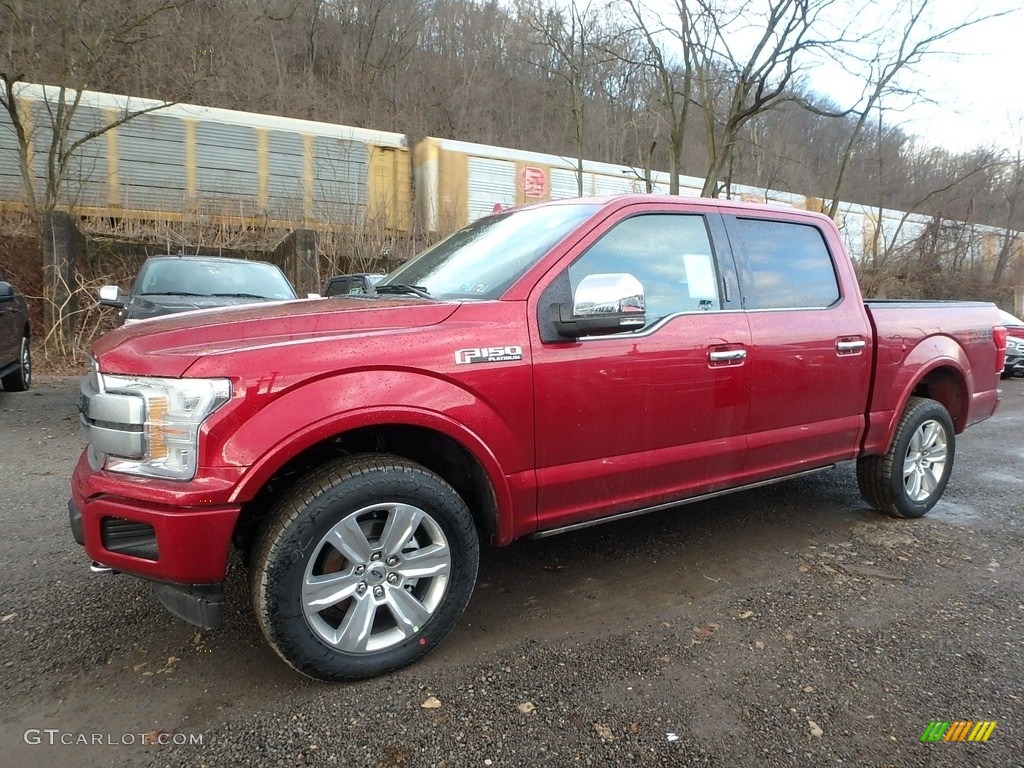 2019 F150 Platinum SuperCrew 4x4 - Ruby Red / Black photo #6