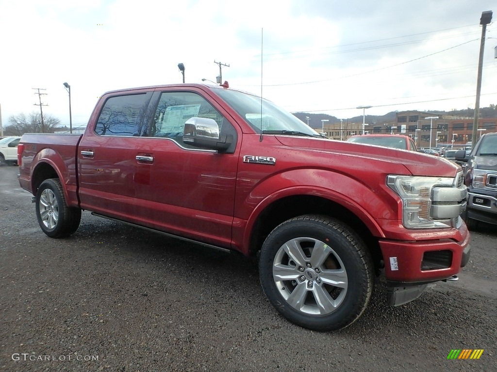 2019 F150 Platinum SuperCrew 4x4 - Ruby Red / Black photo #8