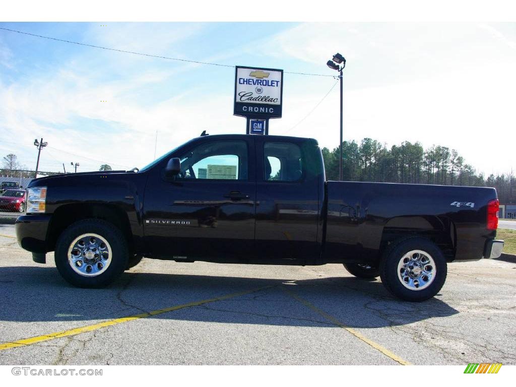 2009 Silverado 1500 LS Extended Cab 4x4 - Dark Cherry Red Metallic / Dark Titanium photo #1