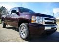 2009 Dark Cherry Red Metallic Chevrolet Silverado 1500 LS Extended Cab 4x4  photo #4