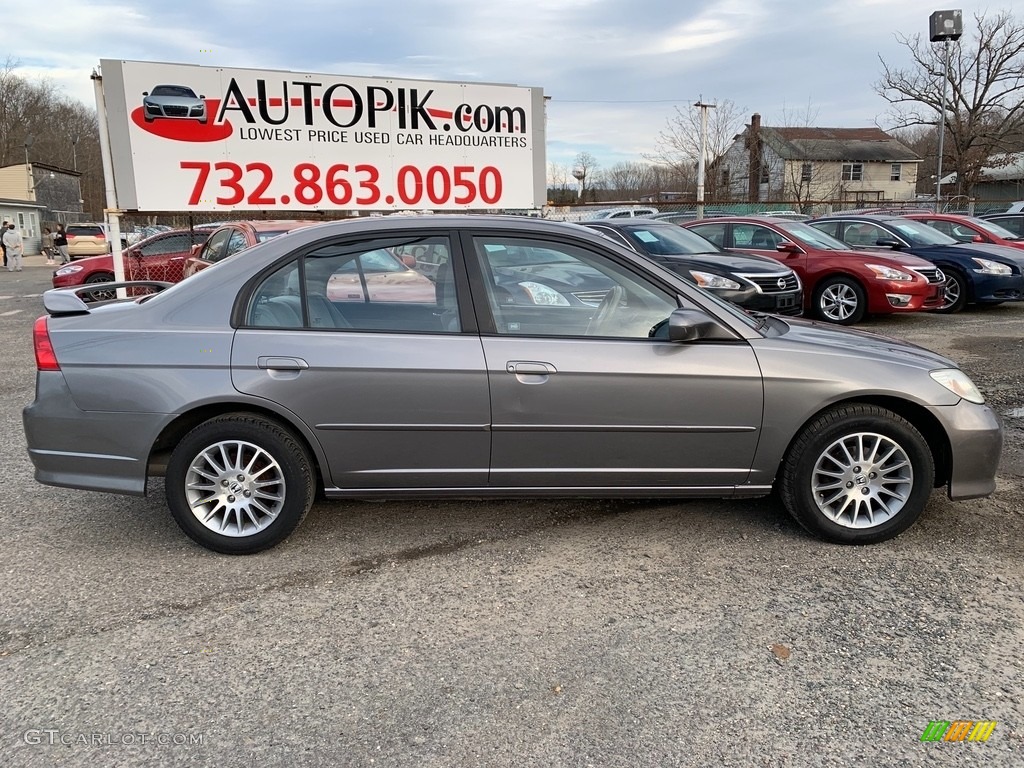 2005 Civic EX Sedan - Shoreline Mist Metallic / Gray photo #2