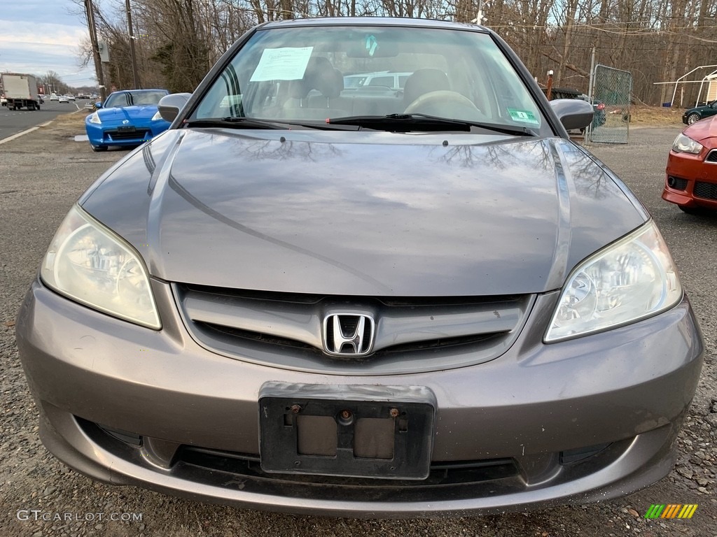 2005 Civic EX Sedan - Shoreline Mist Metallic / Gray photo #7
