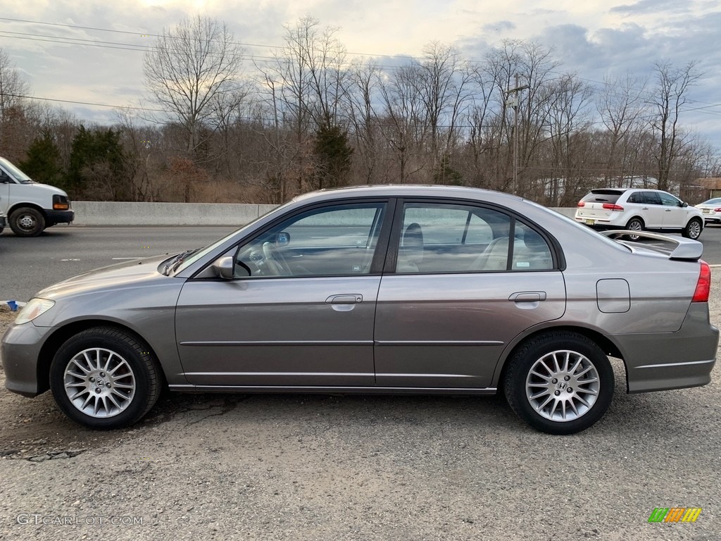 2005 Civic EX Sedan - Shoreline Mist Metallic / Gray photo #8