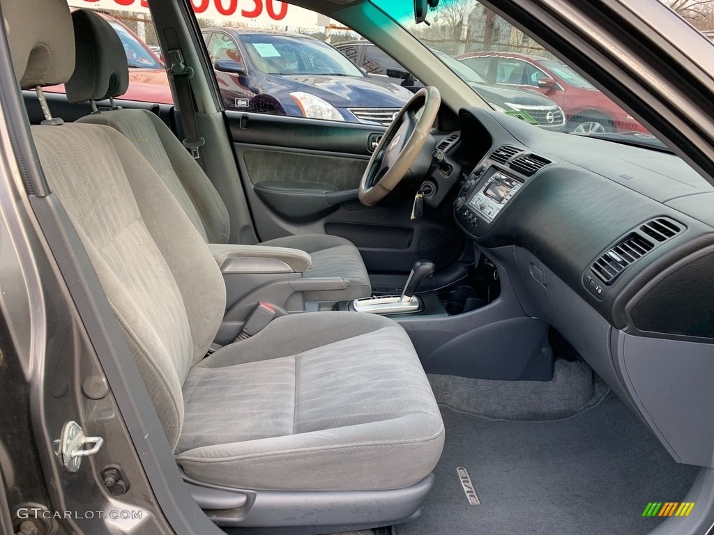 2005 Civic EX Sedan - Shoreline Mist Metallic / Gray photo #12