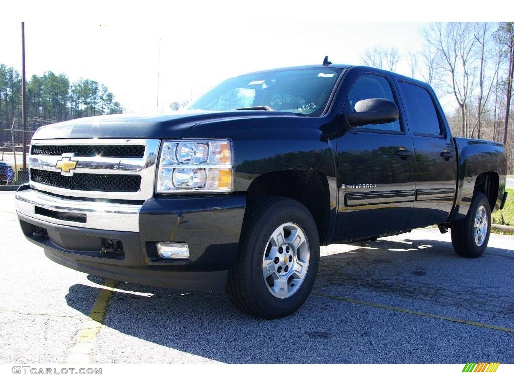 2009 Silverado 1500 LT Crew Cab - Black Granite Metallic / Light Titanium photo #2