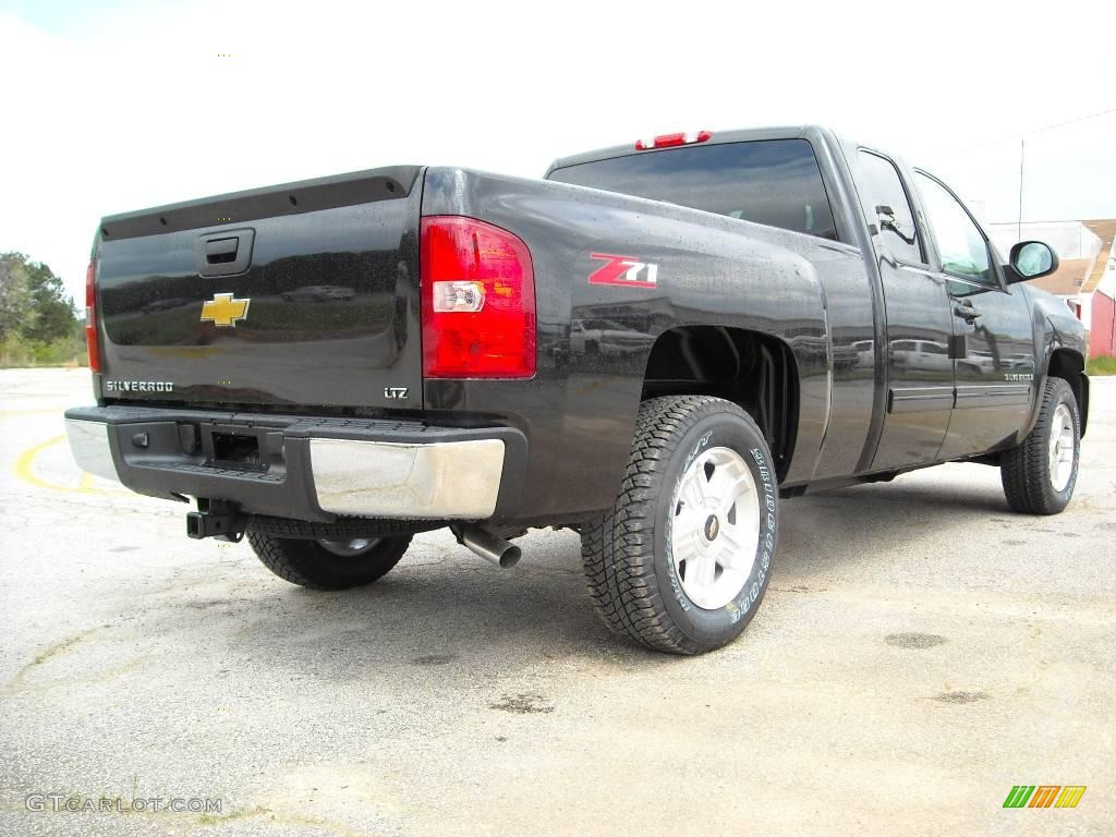 2009 Silverado 1500 LTZ Extended Cab - Black Granite Metallic / Light Cashmere photo #6