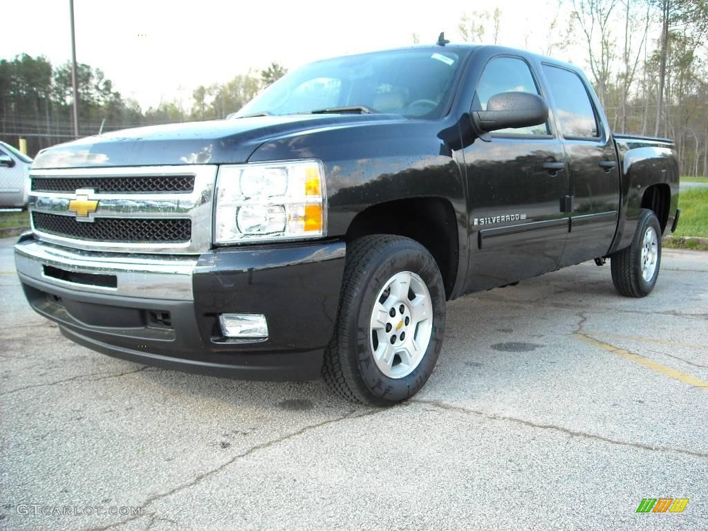 2009 Silverado 1500 LT XFE Crew Cab - Black Granite Metallic / Light Cashmere photo #2