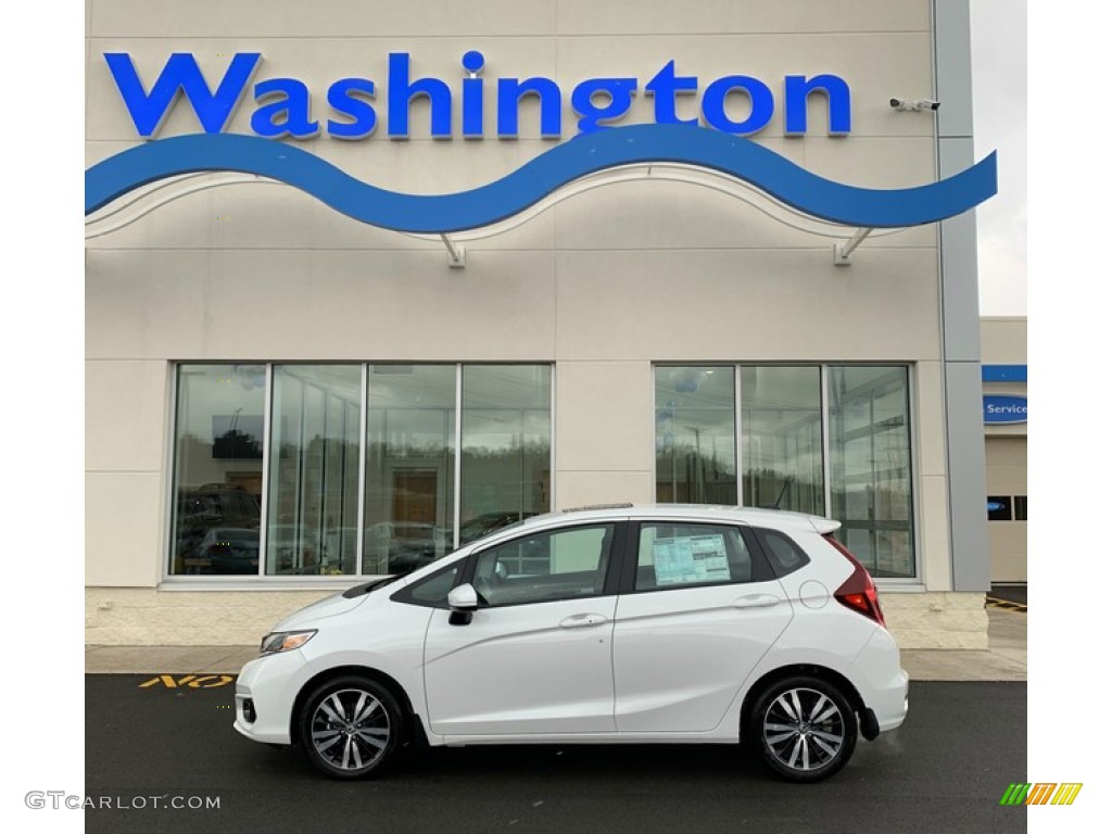 Platinum White Pearl Honda Fit