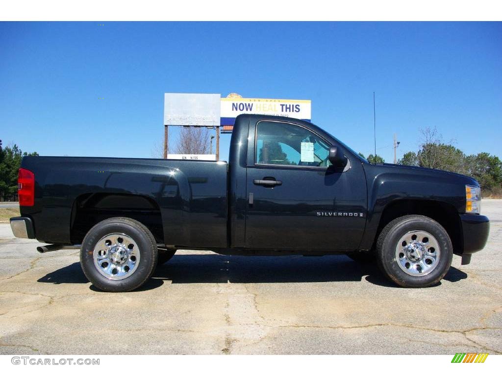 2009 Silverado 1500 Regular Cab - Black Granite Metallic / Dark Titanium photo #5